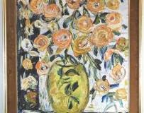 gordon_bacia-still_life_of_orange_flowers_in_a_yellow_vase